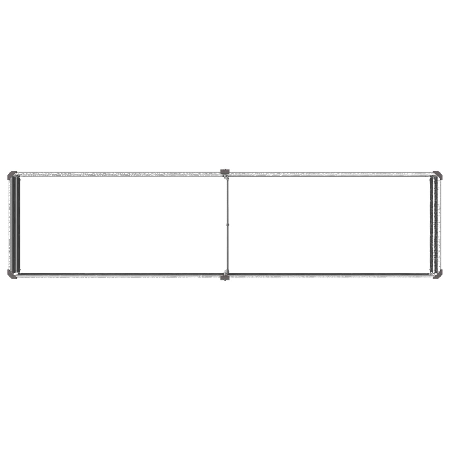 vidaXL Raised Garden Bed Silver 160 x 40 x 24 cm galvanized