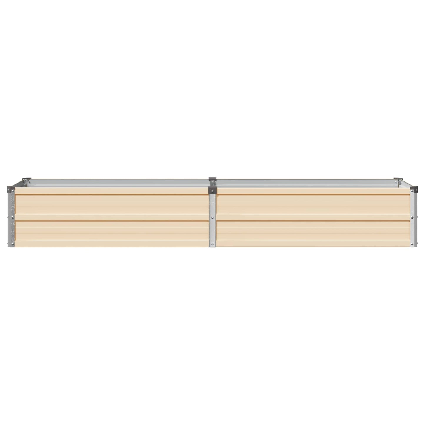 vidaXL Raised Garden Bed Ivory 160 x 40 x 24 cm cold-rolled steel