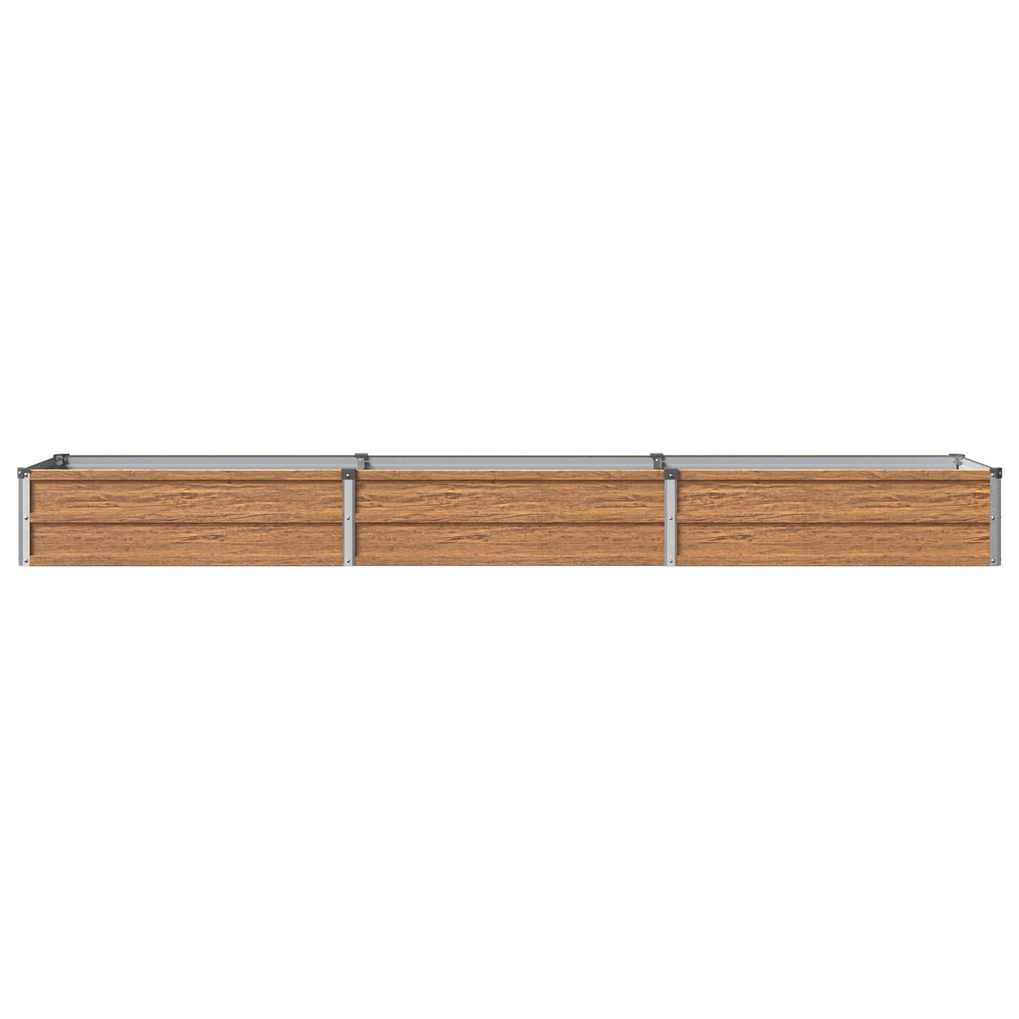 vidaXL Raised Garden Bed Wood Brown 240 x 40 x 24 cm cold-rolled steel