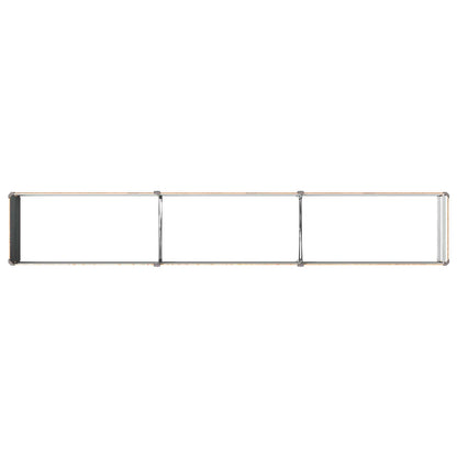 vidaXL Raised Garden Bed Wood Brown 240 x 40 x 24 cm cold-rolled steel