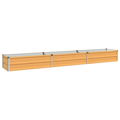vidaXL Raised Garden Bed Natural 240 x 40 x 24 cm cold-rolled steel