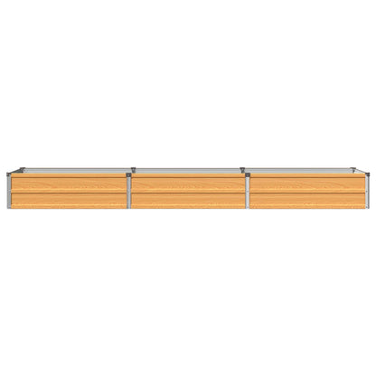 vidaXL Raised Garden Bed Natural 240 x 40 x 24 cm cold-rolled steel
