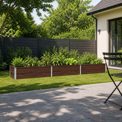 vidaXL Raised Garden Bed Black 240 x 40 x 24 cm cold-rolled steel