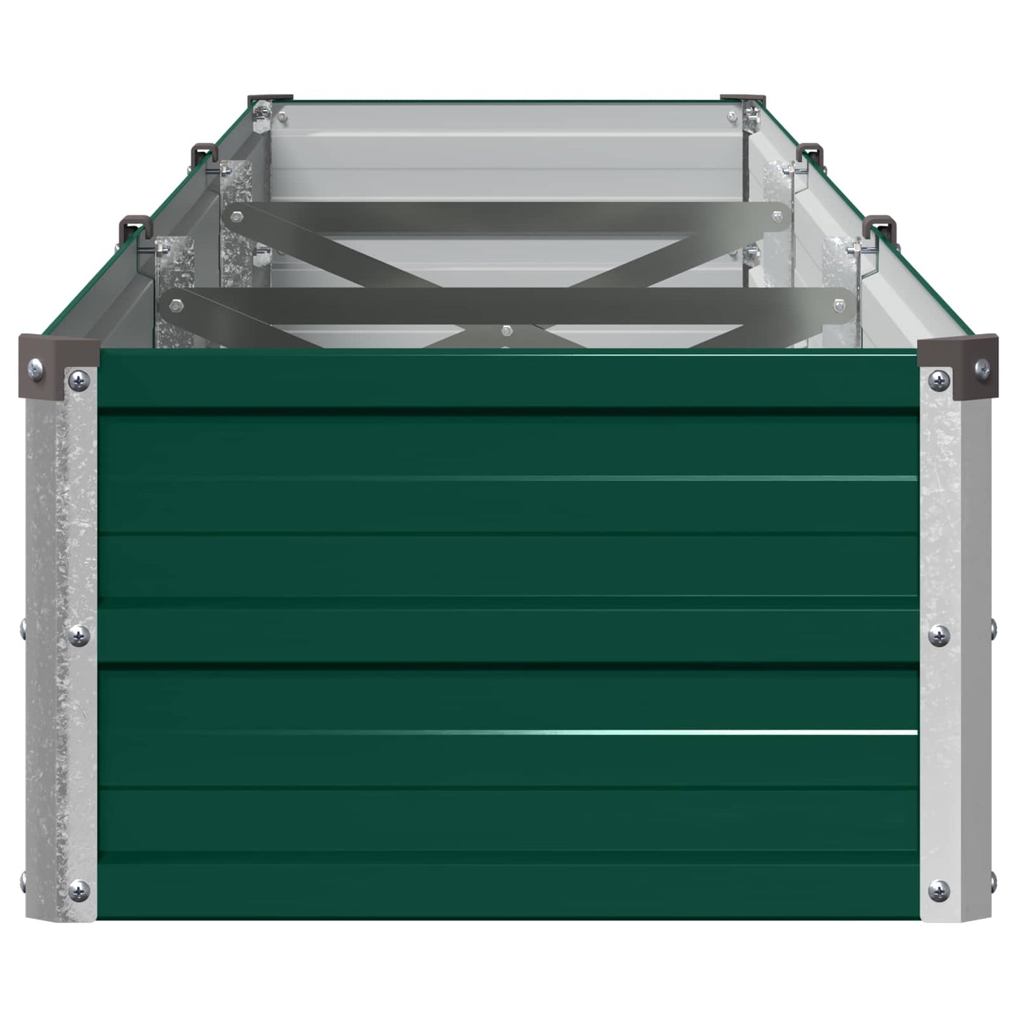 vidaXL Raised Garden Bed Green 240 x 40 x 24 cm cold-rolled steeel