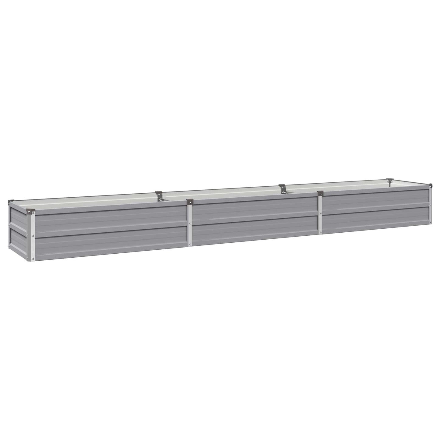 vidaXL Raised Garden Bed Grey 240 x 40 x 24 cm cold-rolled steel