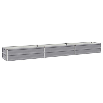vidaXL Raised Garden Bed Grey 240 x 40 x 24 cm cold-rolled steel