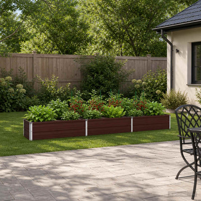 vidaXL Raised Garden Bed Brown 240 x 40 x 24 cm cold-rolled steel