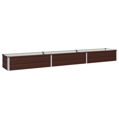 vidaXL Raised Garden Bed Brown 240 x 40 x 24 cm cold-rolled steel