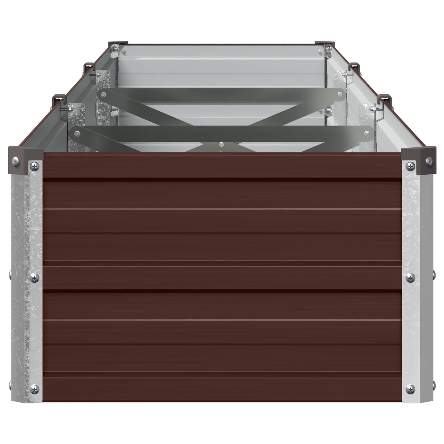 vidaXL Raised Garden Bed Brown 240 x 40 x 24 cm cold-rolled steel