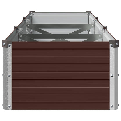 vidaXL Raised Garden Bed Brown 240 x 40 x 24 cm cold-rolled steel