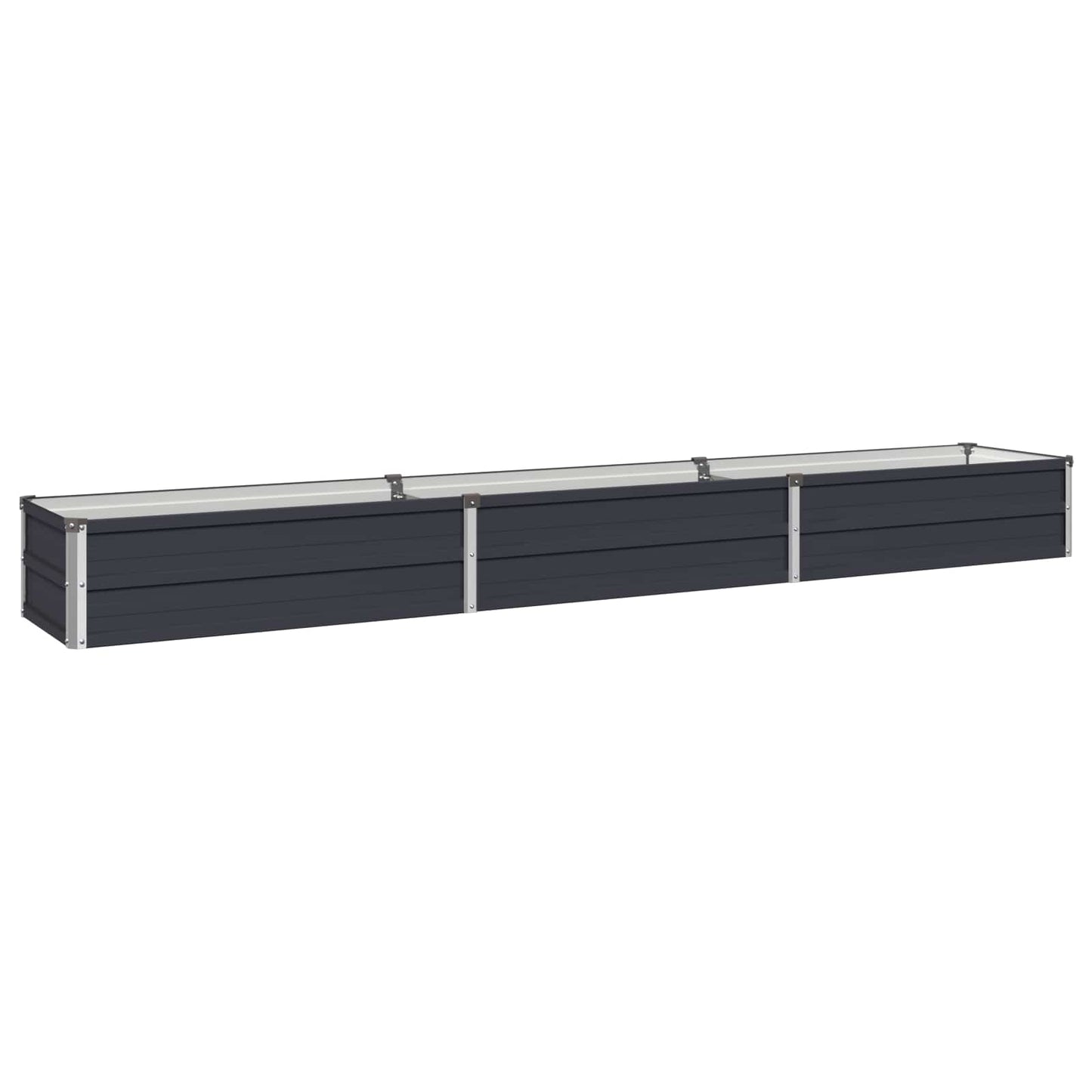 vidaXL Raised Garden Bed Anthracite 240 x 40 x 24 cm cold-rolled steel