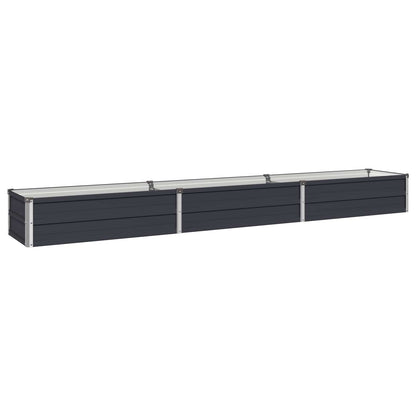 vidaXL Raised Garden Bed Anthracite 240 x 40 x 24 cm cold-rolled steel