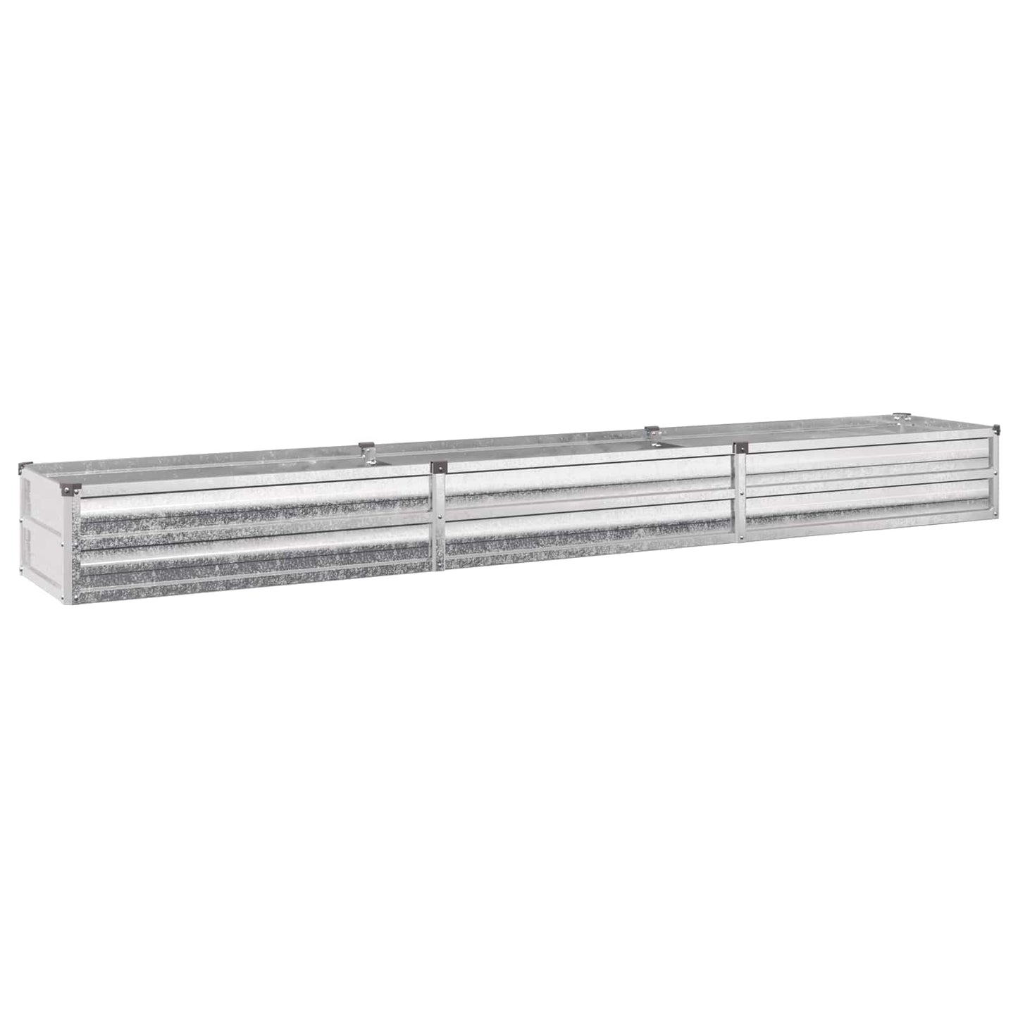vidaXL Raised Garden Bed Silver 240 x 40 x 24 cm galvanized