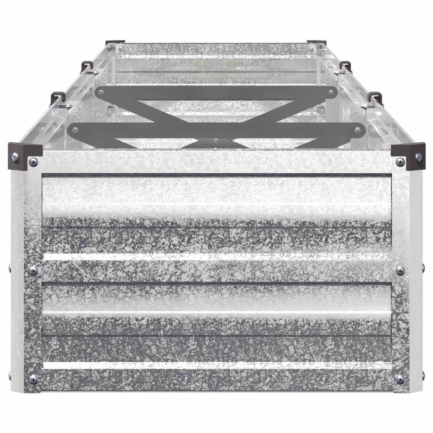 vidaXL Raised Garden Bed Silver 240 x 40 x 24 cm galvanized