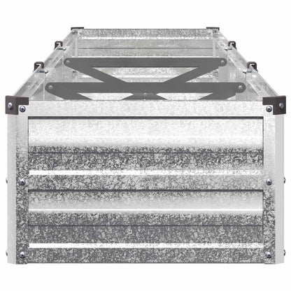 vidaXL Raised Garden Bed Silver 240 x 40 x 24 cm galvanized