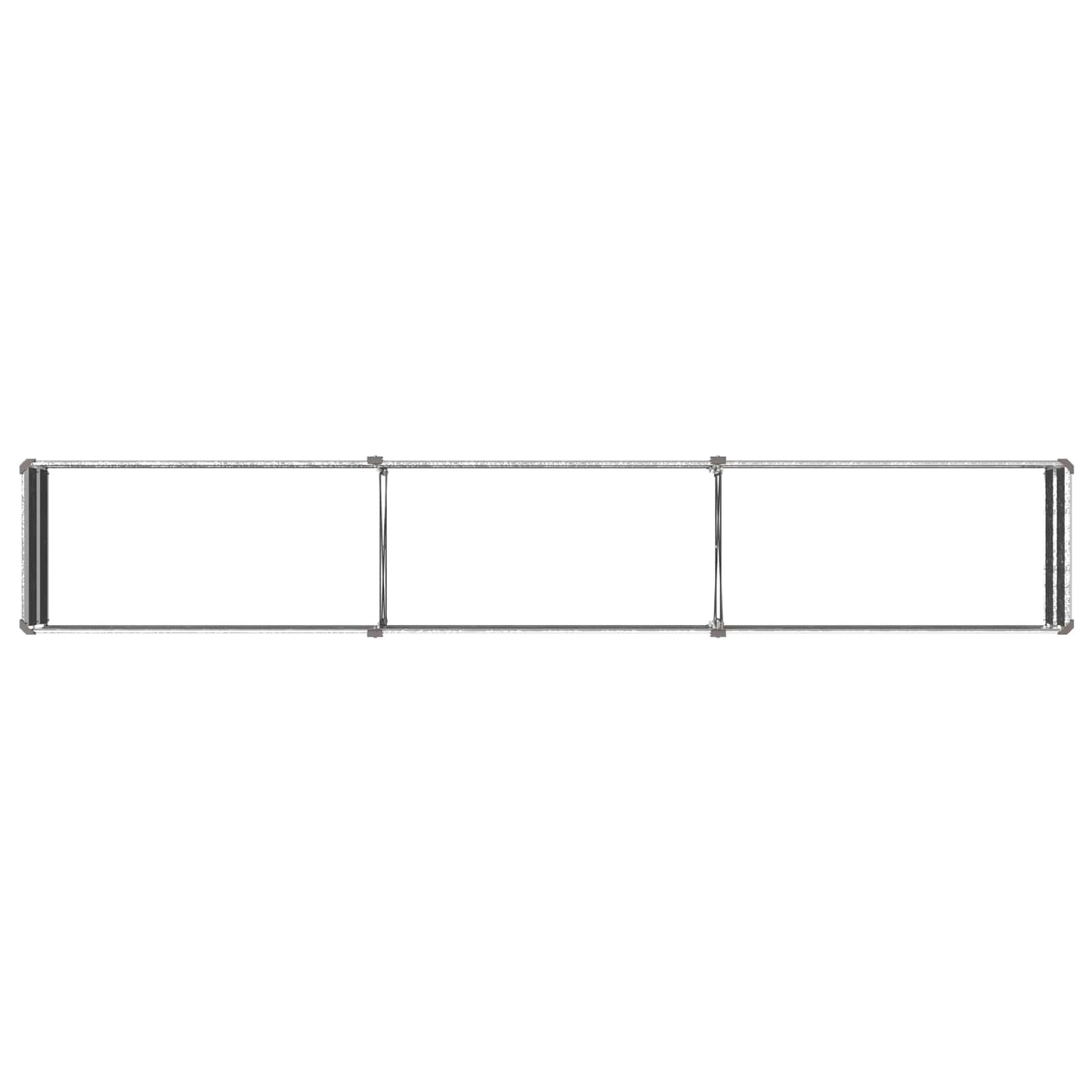 vidaXL Raised Garden Bed Silver 240 x 40 x 24 cm galvanized