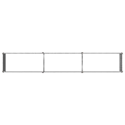 vidaXL Raised Garden Bed Silver 240 x 40 x 24 cm galvanized