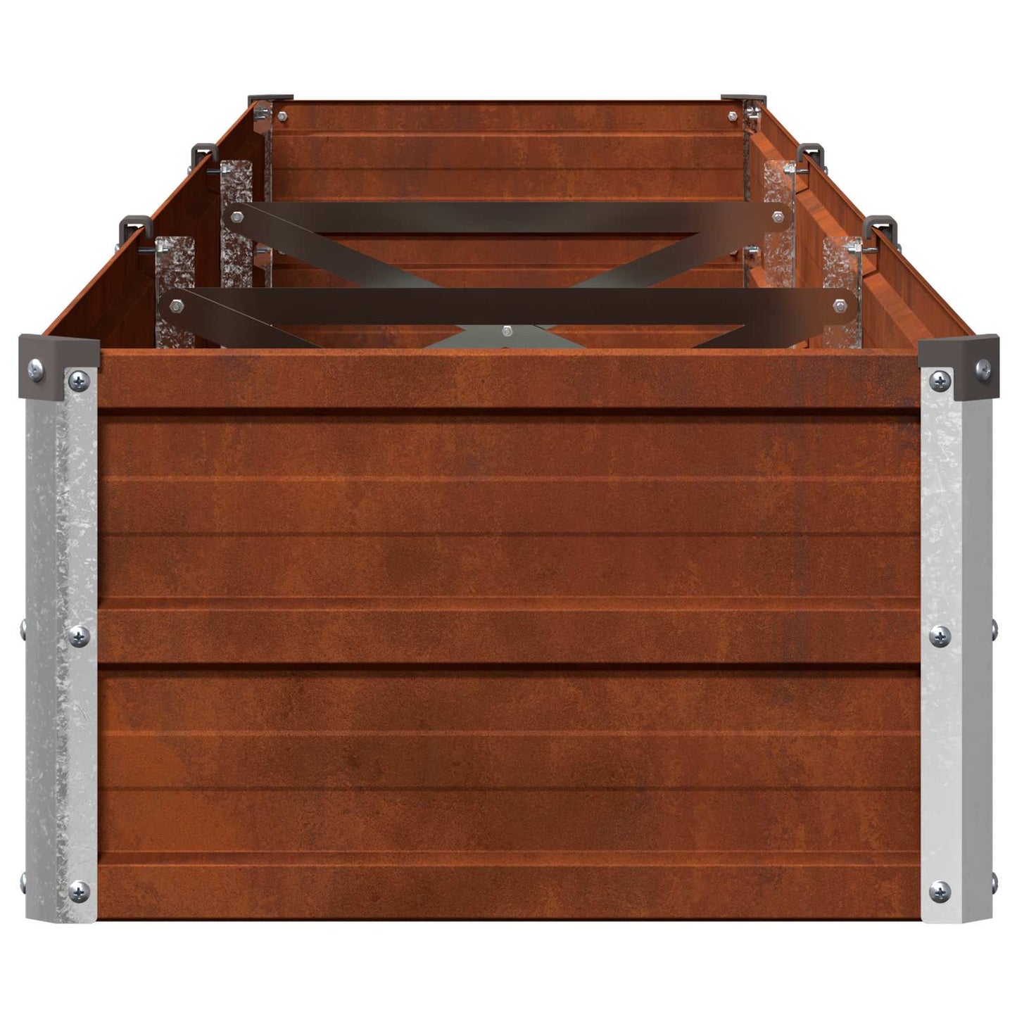 vidaXL Raised Garden Bed Rusty 240 x 40 x 24 cm corton