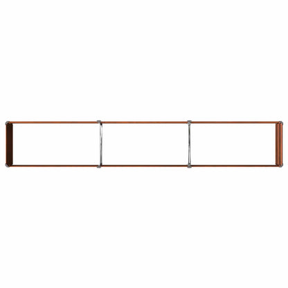 vidaXL Raised Garden Bed Rusty 240 x 40 x 24 cm corton