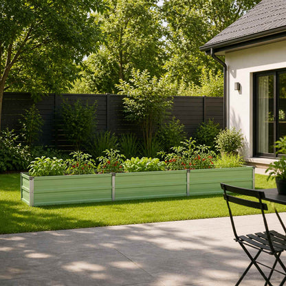 vidaXL Raised Garden Bed Pastel Green 240 x 40 x 24 cm
