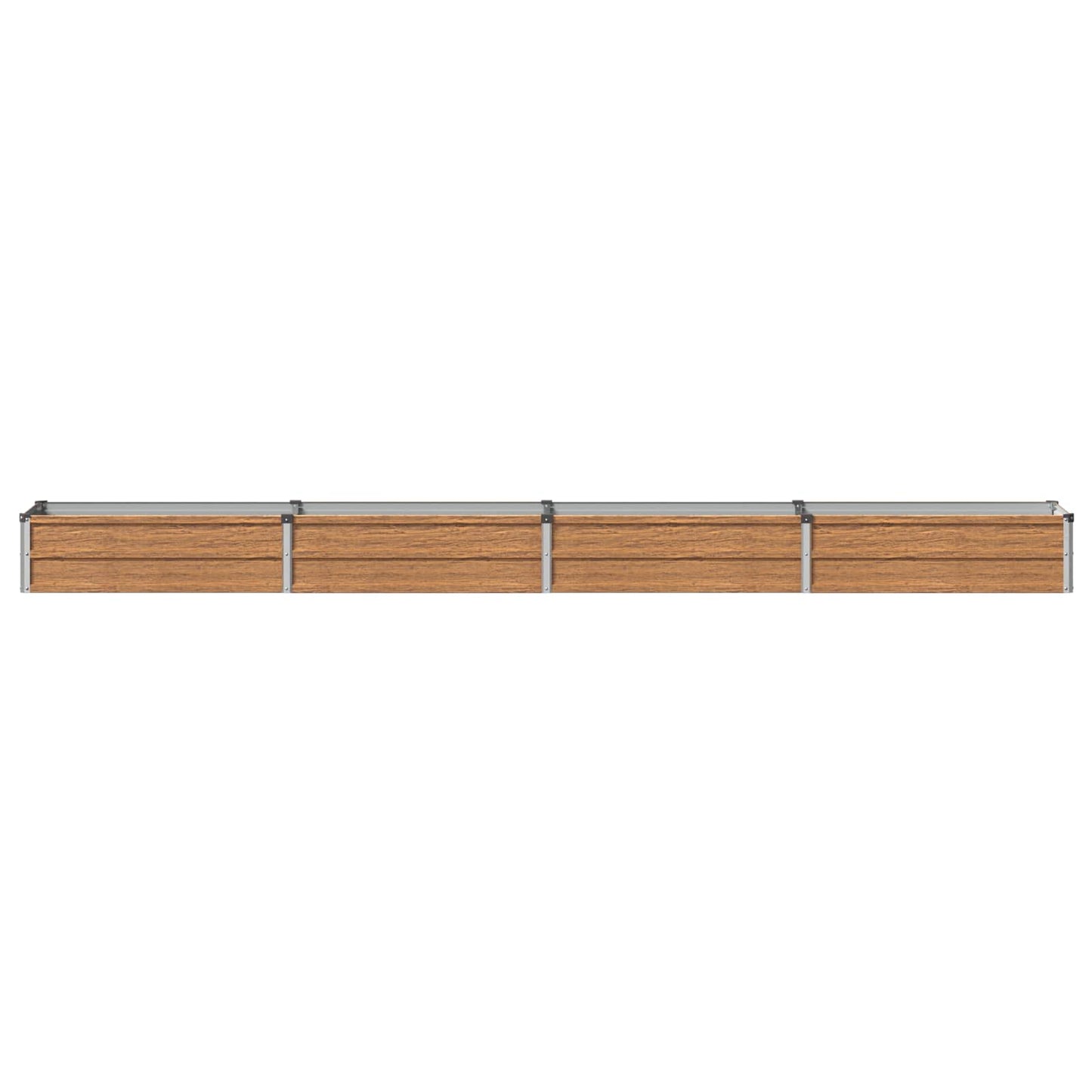 vidaXL Raised Garden Bed Wood Brown 320 x 40 x 24 cm cold-rolled steel