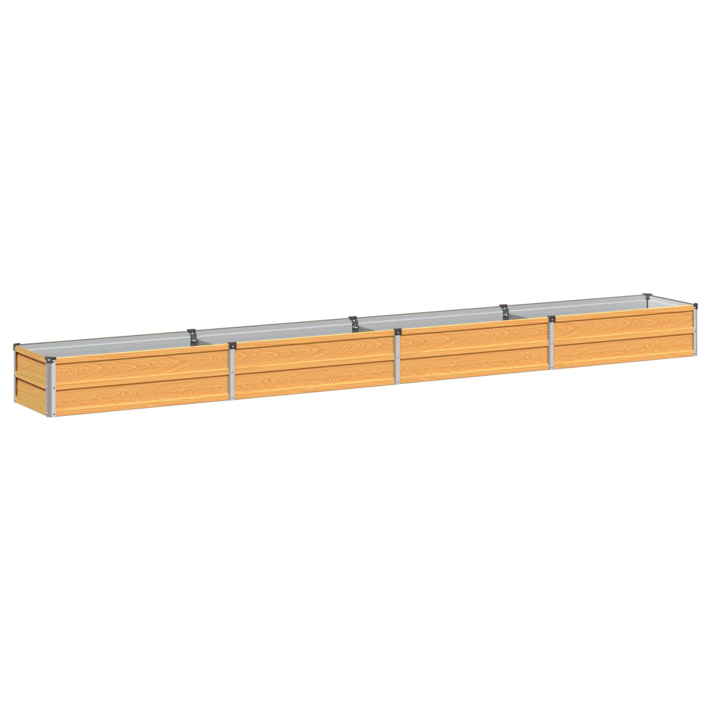 vidaXL Raised Garden Bed Natural 320 x 40 x 24 cm cold-rolled steel