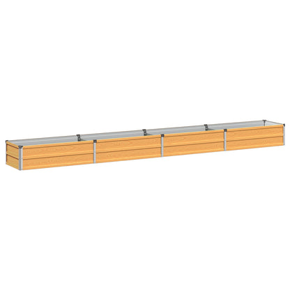 vidaXL Raised Garden Bed Natural 320 x 40 x 24 cm cold-rolled steel