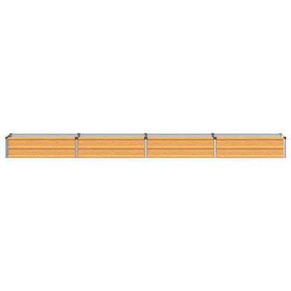 vidaXL Raised Garden Bed Natural 320 x 40 x 24 cm cold-rolled steel