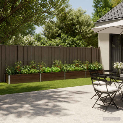 vidaXL Raised Garden Bed Black 320 x 40 x 24 cm cold-rolled steel