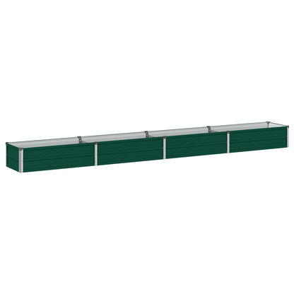 vidaXL Raised Garden Bed Green 320 x 40 x 24 cm cold-rolled steeel
