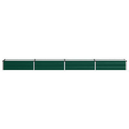 vidaXL Raised Garden Bed Green 320 x 40 x 24 cm cold-rolled steeel