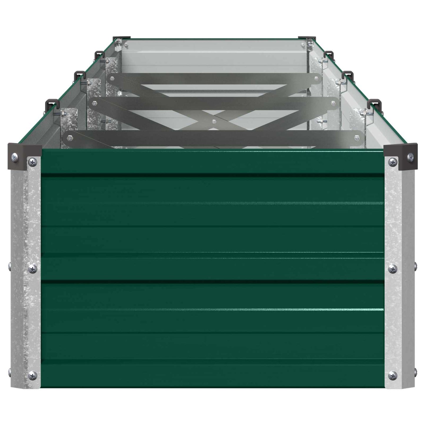vidaXL Raised Garden Bed Green 320 x 40 x 24 cm cold-rolled steeel