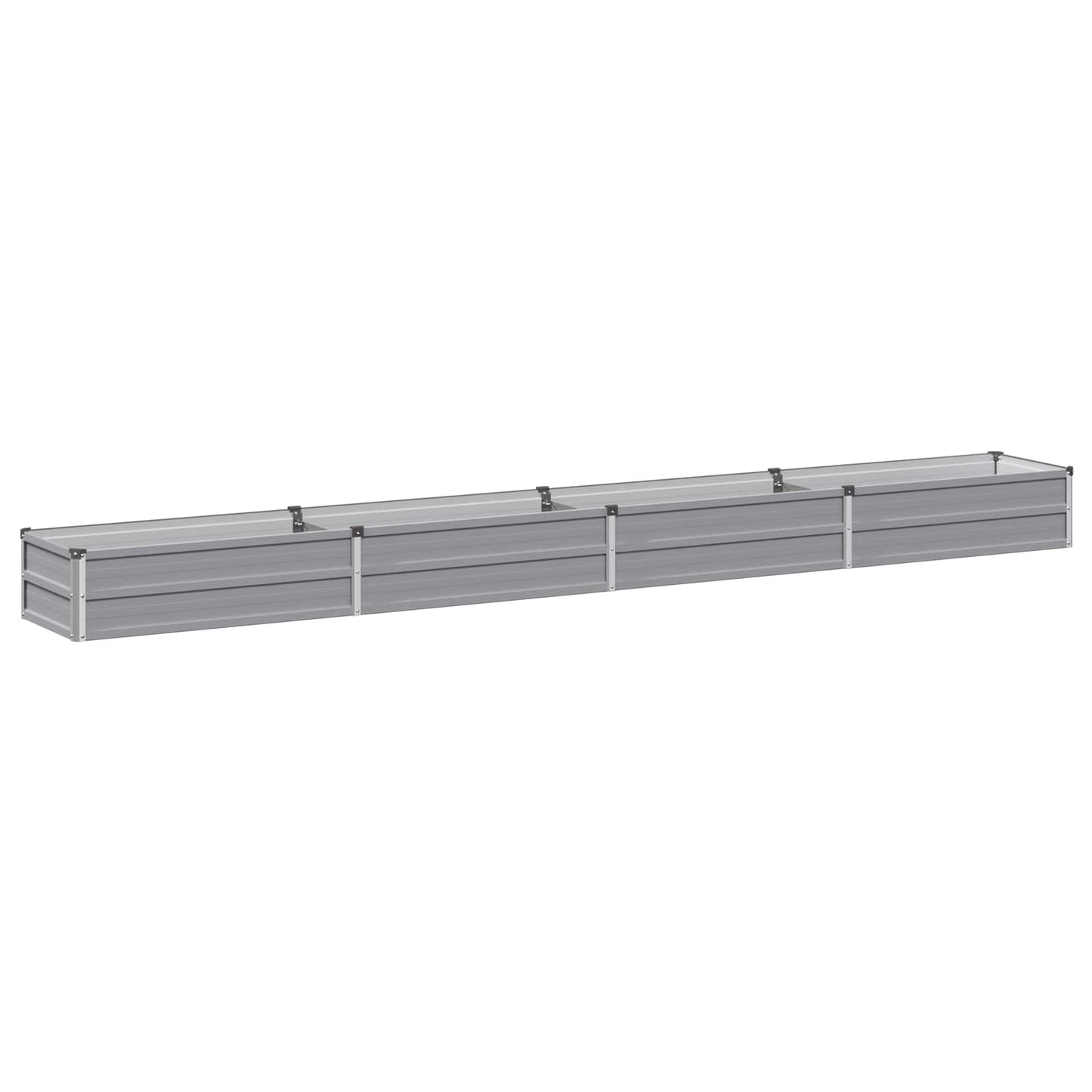 vidaXL Raised Garden Bed Grey 320 x 40 x 24 cm cold-rolled steel
