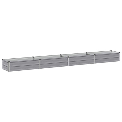 vidaXL Raised Garden Bed Grey 320 x 40 x 24 cm cold-rolled steel