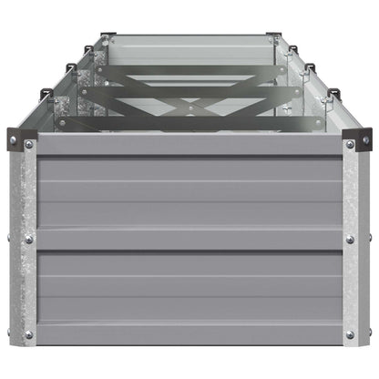 vidaXL Raised Garden Bed Grey 320 x 40 x 24 cm cold-rolled steel
