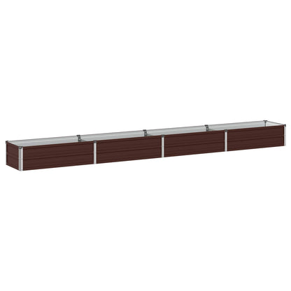 vidaXL Raised Garden Bed Brown 320 x 40 x 24 cm cold-rolled steel
