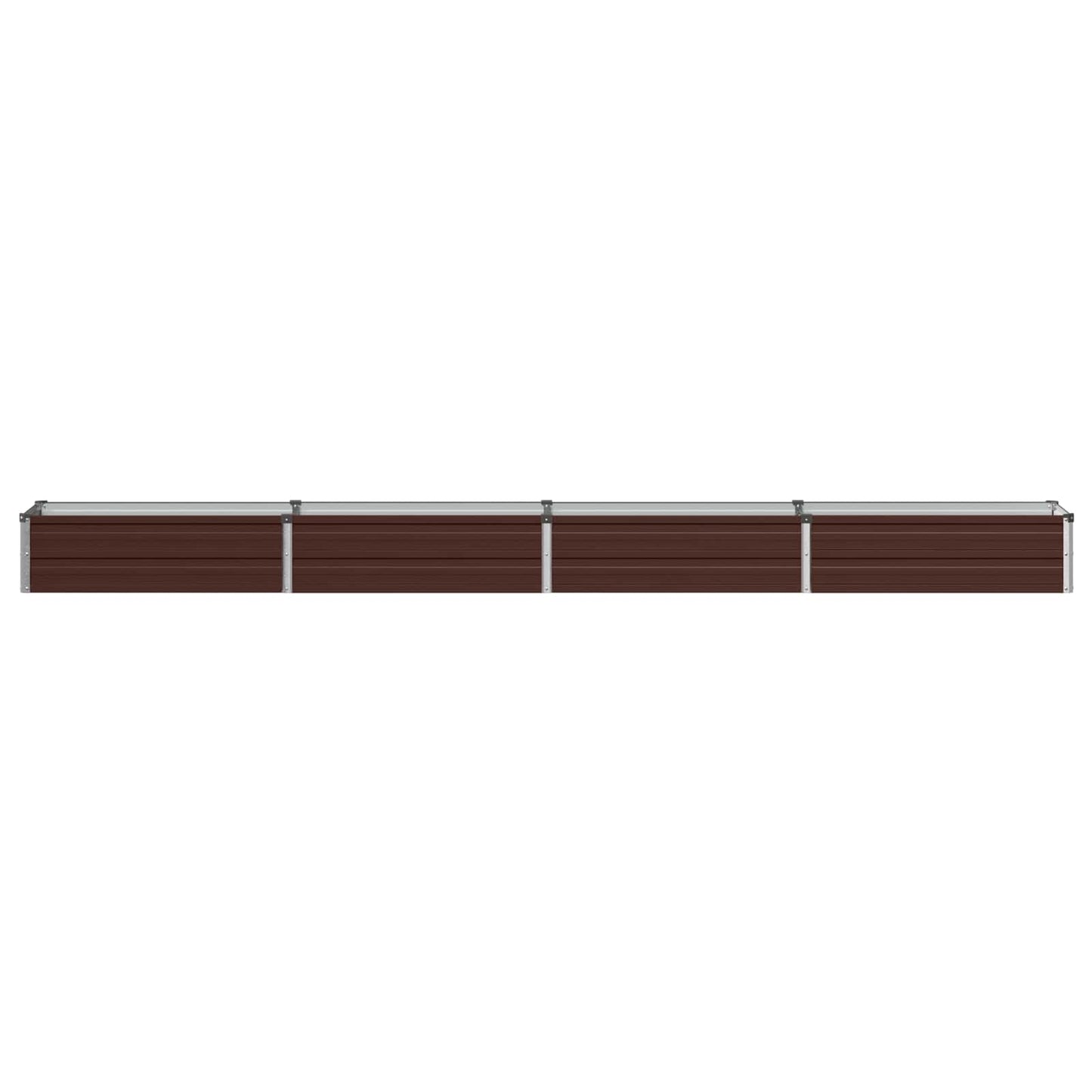 vidaXL Raised Garden Bed Brown 320 x 40 x 24 cm cold-rolled steel
