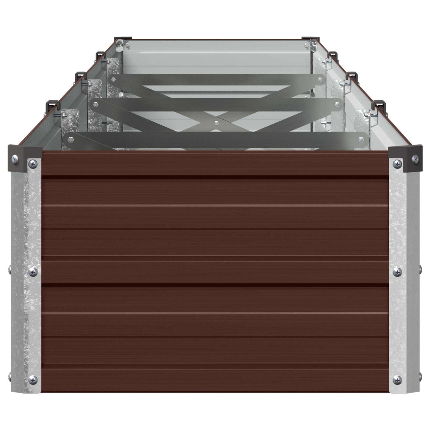 vidaXL Raised Garden Bed Brown 320 x 40 x 24 cm cold-rolled steel