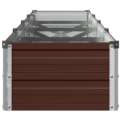 vidaXL Raised Garden Bed Brown 320 x 40 x 24 cm cold-rolled steel