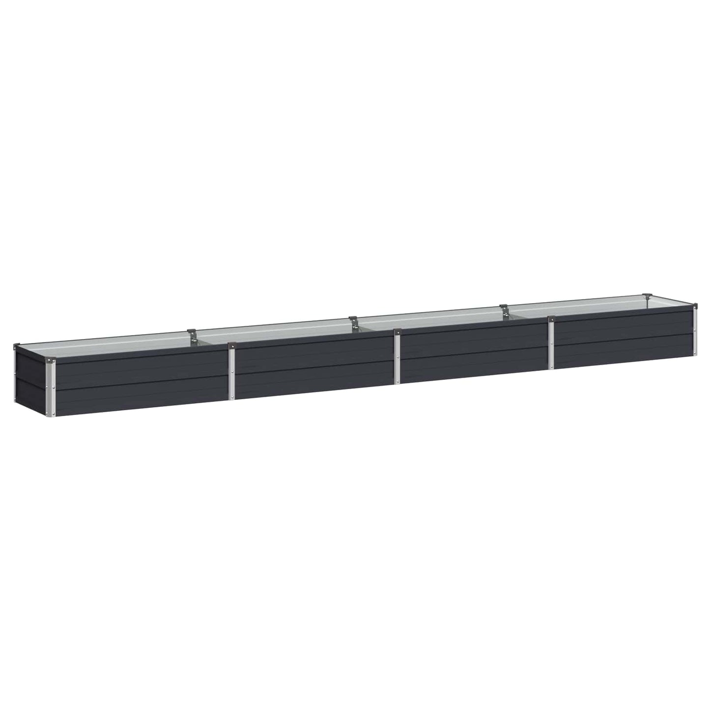 vidaXL Raised Garden Bed Anthracite 320 x 40 x 24 cm cold-rolled steel