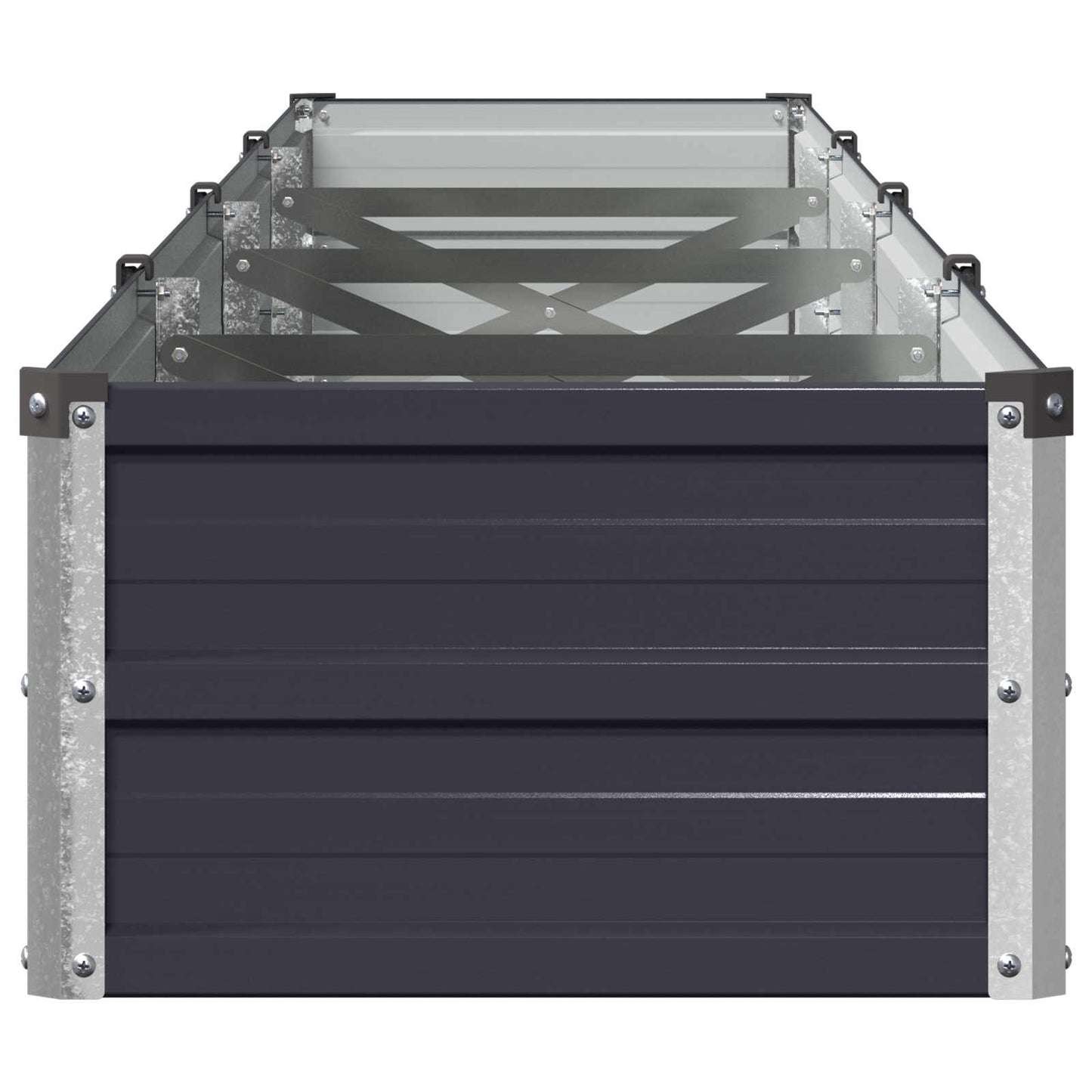 vidaXL Raised Garden Bed Anthracite 320 x 40 x 24 cm cold-rolled steel