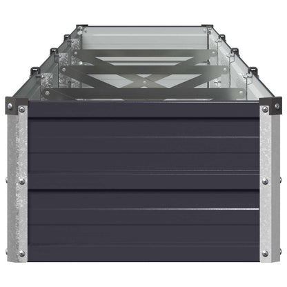 vidaXL Raised Garden Bed Anthracite 320 x 40 x 24 cm cold-rolled steel
