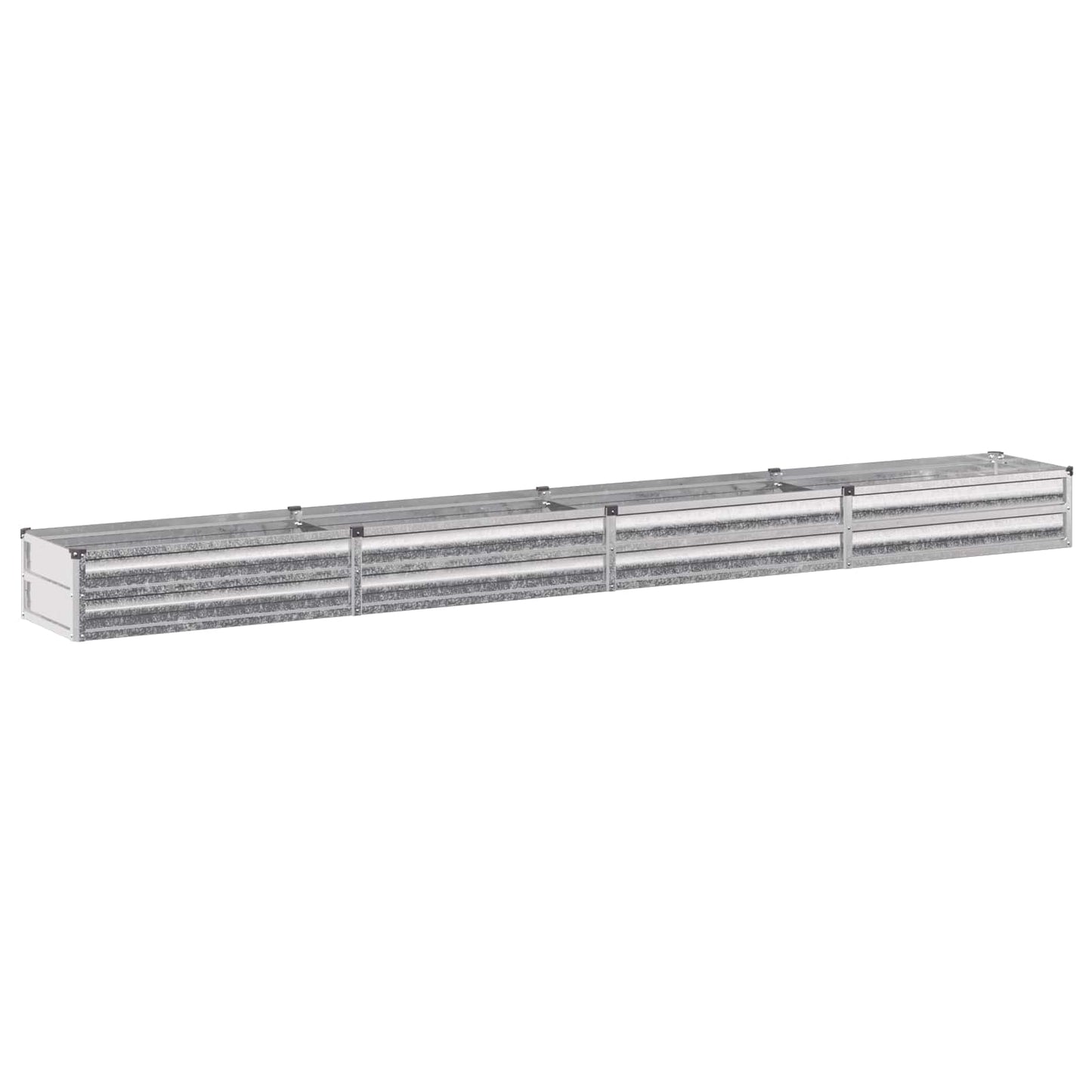 vidaXL Raised Garden Bed Silver 320 x 40 x 24 cm galvanized