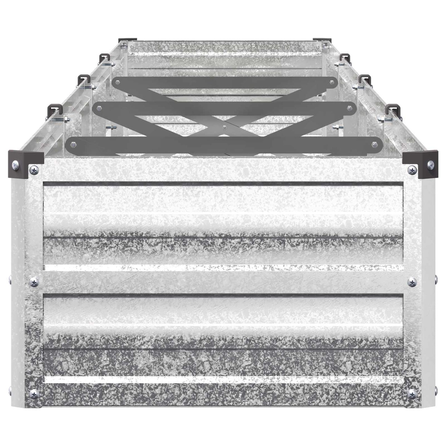 vidaXL Raised Garden Bed Silver 320 x 40 x 24 cm galvanized
