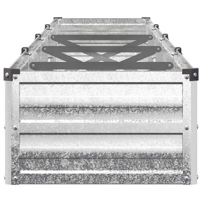 vidaXL Raised Garden Bed Silver 320 x 40 x 24 cm galvanized