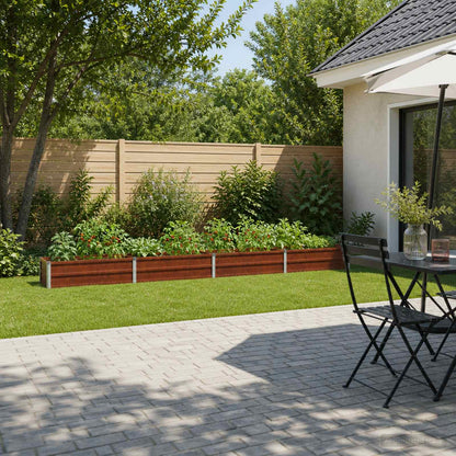 vidaXL Raised Garden Bed Rusty 320 x 40 x 24 cm corton