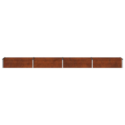 vidaXL Raised Garden Bed Rusty 320 x 40 x 24 cm corton