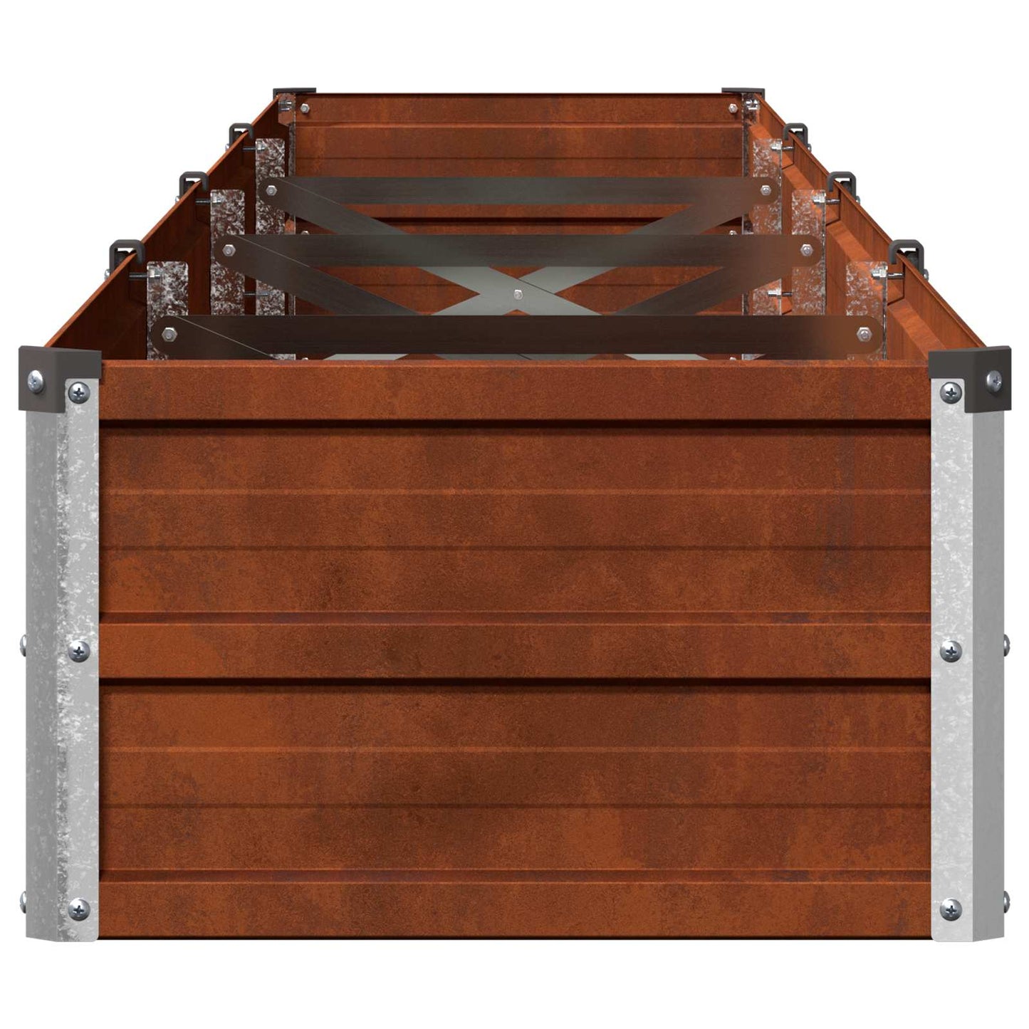 vidaXL Raised Garden Bed Rusty 320 x 40 x 24 cm corton