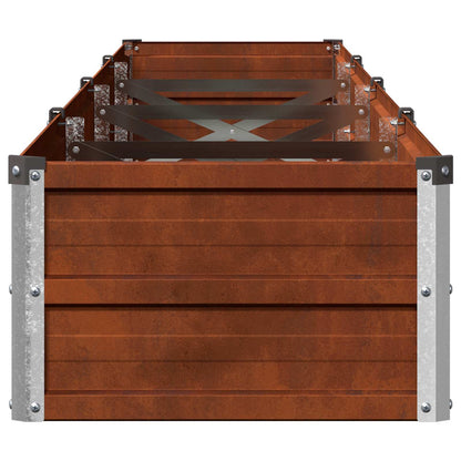 vidaXL Raised Garden Bed Rusty 320 x 40 x 24 cm corton