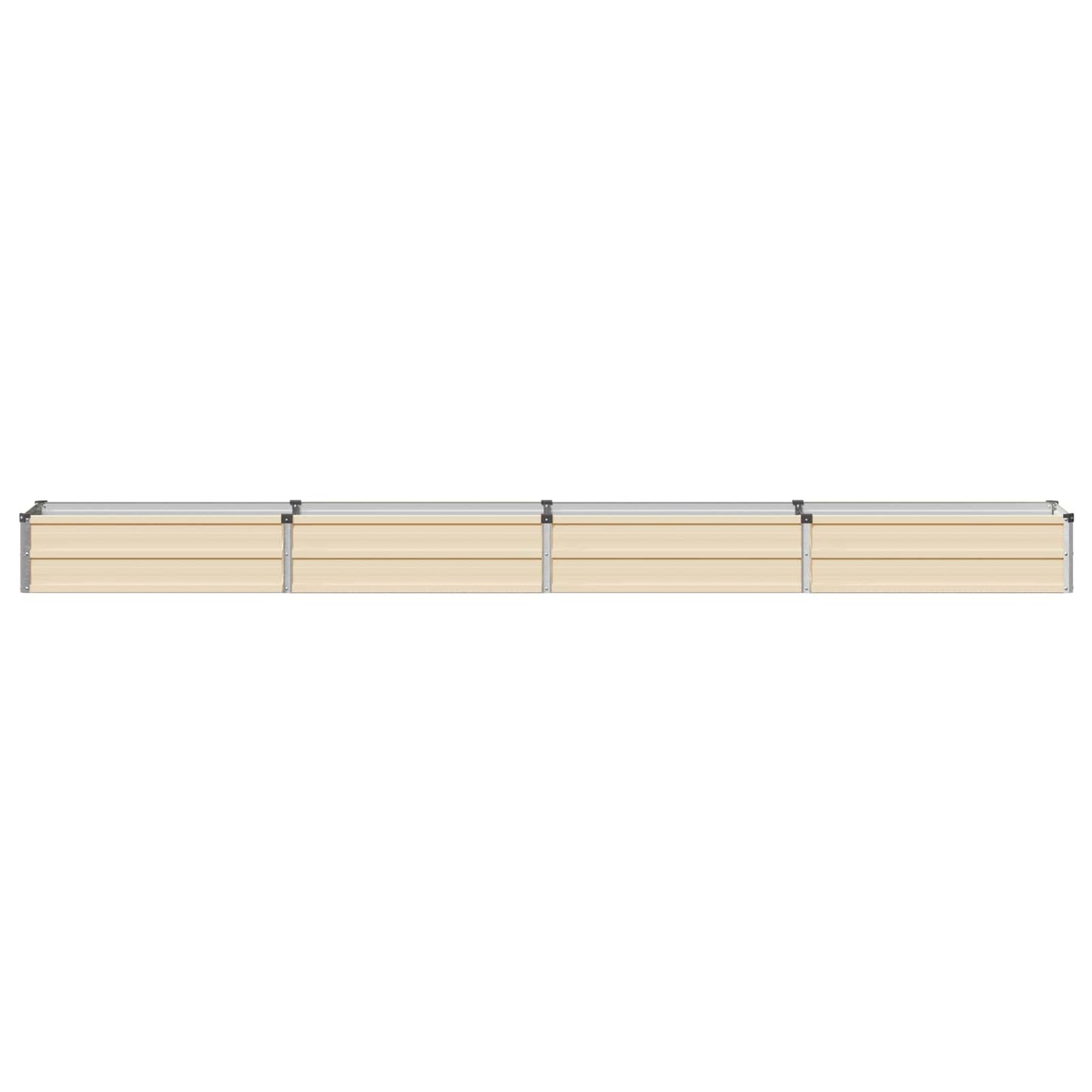 vidaXL Raised Garden Bed Ivory 320 x 40 x 24 cm cold-rolled steel